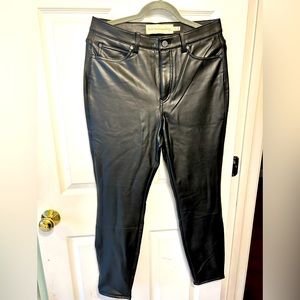 nWOT Soft Surroundings Black Faux leather pants 12